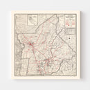 Vintage Map of Butte County, California 1935