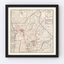 Vintage Map of Butte County, California 1935