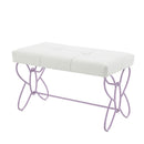 Priya II - Synthetic Leather Purple Bench - Purple / White by HouseOfZazla