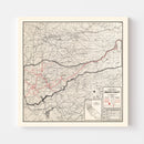 Vintage Map of Amador County, California 1935