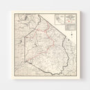 Vintage Map of Alpine County, California 1935