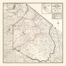 Vintage Map of Alpine County, California 1935