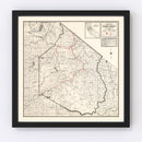 Vintage Map of Alpine County, California 1935