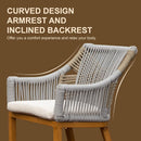 Outdoor Bar Stools Set of 2 with Arm and Backrest