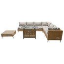 K&K 8-Piece Patio Furniture Set with Fire Pit Table by HouseOfZazla
