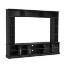 All-In-One Entertainment Center with Bookshelves & Tempered Glass Doors by HouseOfZazla