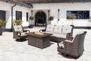 Brooks Wicker Firepit Table