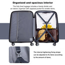 Hardshell Suitcase Spinner Wheels PP Luggage Sets Lightweight Durable Suitcase with TSA Lock,3-Piece Set (20/24/28), Gray