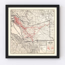 Vintage Map of Alameda County, California 1935