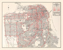 Vintage Map of San Francisco County, California 1935