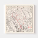 Vintage Map of Napa County, California 1935