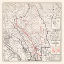 Vintage Map of Napa County, California 1935