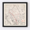 Vintage Map of Napa County, California 1935