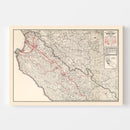 Vintage Map of Monterey County, California 1935
