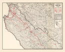 Vintage Map of Monterey County, California 1935