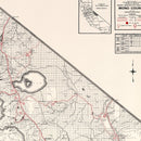 Vintage Map of Mono County, California 1935