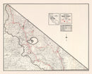 Vintage Map of Mono County, California 1935