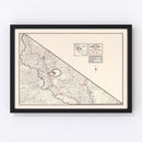 Vintage Map of Mono County, California 1935
