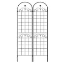 2 Pack Metal Garden Trellis for Climbing Plants Outdoor 86.7" x 19.7" Rustproof Plant Support Rose Trellis Netting Trellis Black