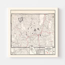 Vintage Map of Modoc County, California 1935