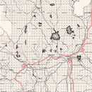 Vintage Map of Modoc County, California 1935