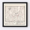 Vintage Map of Modoc County, California 1935