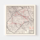 Vintage Map of Merced County, California 1935