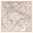 Vintage Map of Merced County, California 1935