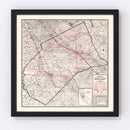Vintage Map of Merced County, California 1935