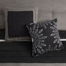 7 Piece Faux Suede Comforter Set Black King