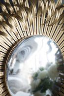Sunburst Design Wall Mirror Decorative en For Entryway, Modern Living Room - Gold by HouseOfZazla