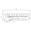 Oliver - 5 Piece Upholstered Sectional Sofa With Curved Silhouette - Ivory by HouseOfZazla