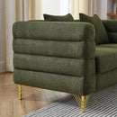 Oversized 2 Seater Sectional Sofa With Deep Seating And 2 Pillows by HouseOfZazla