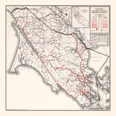 Vintage Map of Marin County, California 1935
