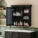 Wall Mounted Bathroom Medicine Cabinet With Mirror And Adjustable Storage With Soft Close Hinges by Unique Piece Furniture