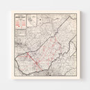 Vintage Map of Madera County, California 1935