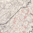 Vintage Map of Madera County, California 1935
