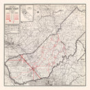 Vintage Map of Madera County, California 1935