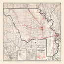 Vintage Map of Yolo County, California 1935