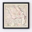 Vintage Map of Yolo County, California 1935