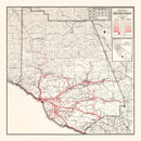 Vintage Map of Ventura County, California 1935