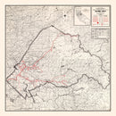 Vintage Map of Tuolumne County, California 1935