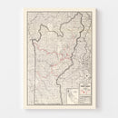 Vintage Map of Trinity County, California 1935
