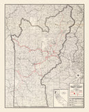 Vintage Map of Trinity County, California 1935