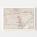 Vintage Map of Tehama County, California 1935