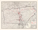 Vintage Map of Tehama County, California 1935
