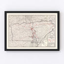 Vintage Map of Tehama County, California 1935