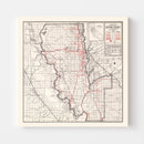 Vintage Map of Sutter County, California 1935
