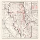 Vintage Map of Sutter County, California 1935