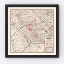 Vintage Map of Stanislaus County, California 1935